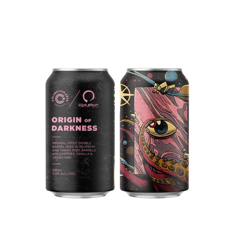 ORIGIN OF DARKNESS: IMPERIAL STOUT W/ CHERRIES, VANILLA & CACAO (EQUILIBRIUM COLLAB)