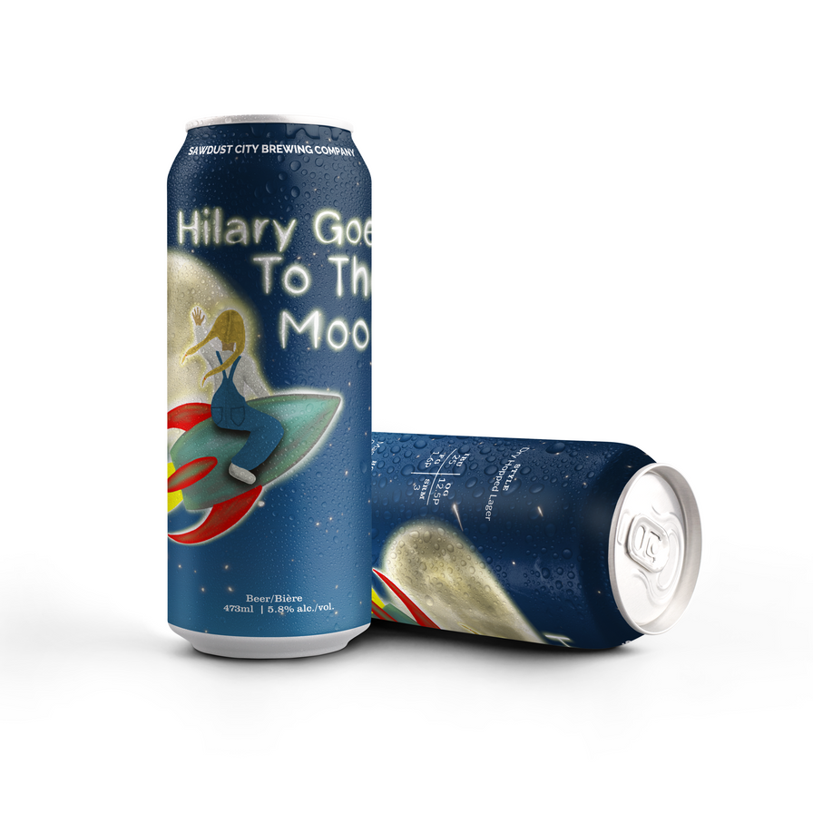 HILARY GOES TO THE MOON